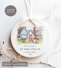 New Home Ornament - Personalized New Home Christmas Ornament - Watercolor Photo Ornament - Custom Photo Ornament