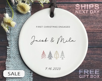 Engaged Ornament - First Christmas Engaged Ornament 2023