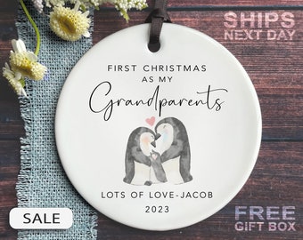 First Christmas As Grandparents - Christmas Grandparent Gift 2023