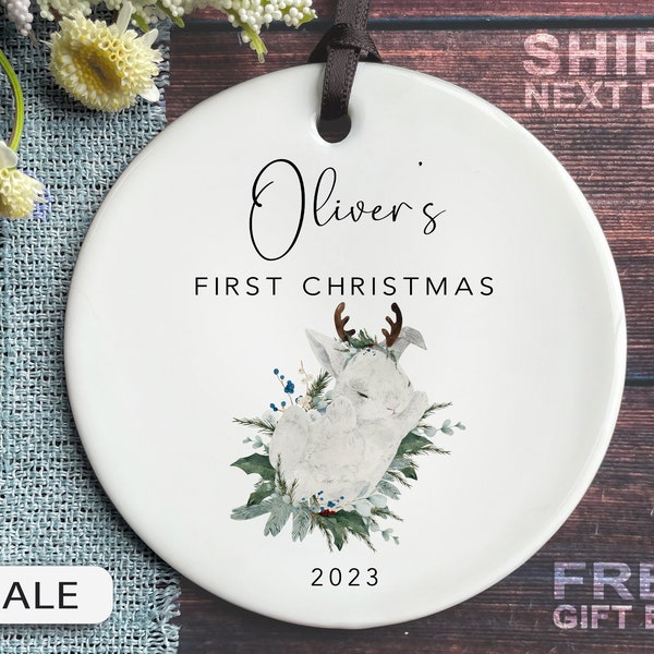 Baby Boy's First Christmas Ornament - Personalized First Christmas Keepsake - Baby's First Christmas 2023