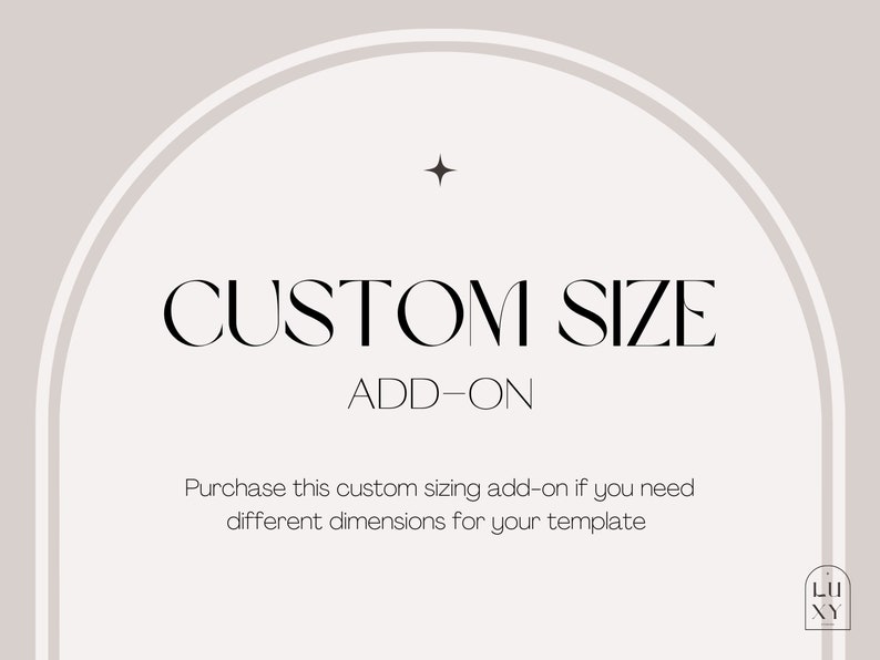 Custom Size Add-on for Template Custom Sizing, Custom Resizing for ONE ...