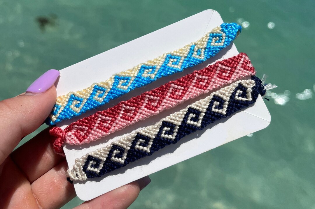 Greek Wave Friendship Bracelet Etsy