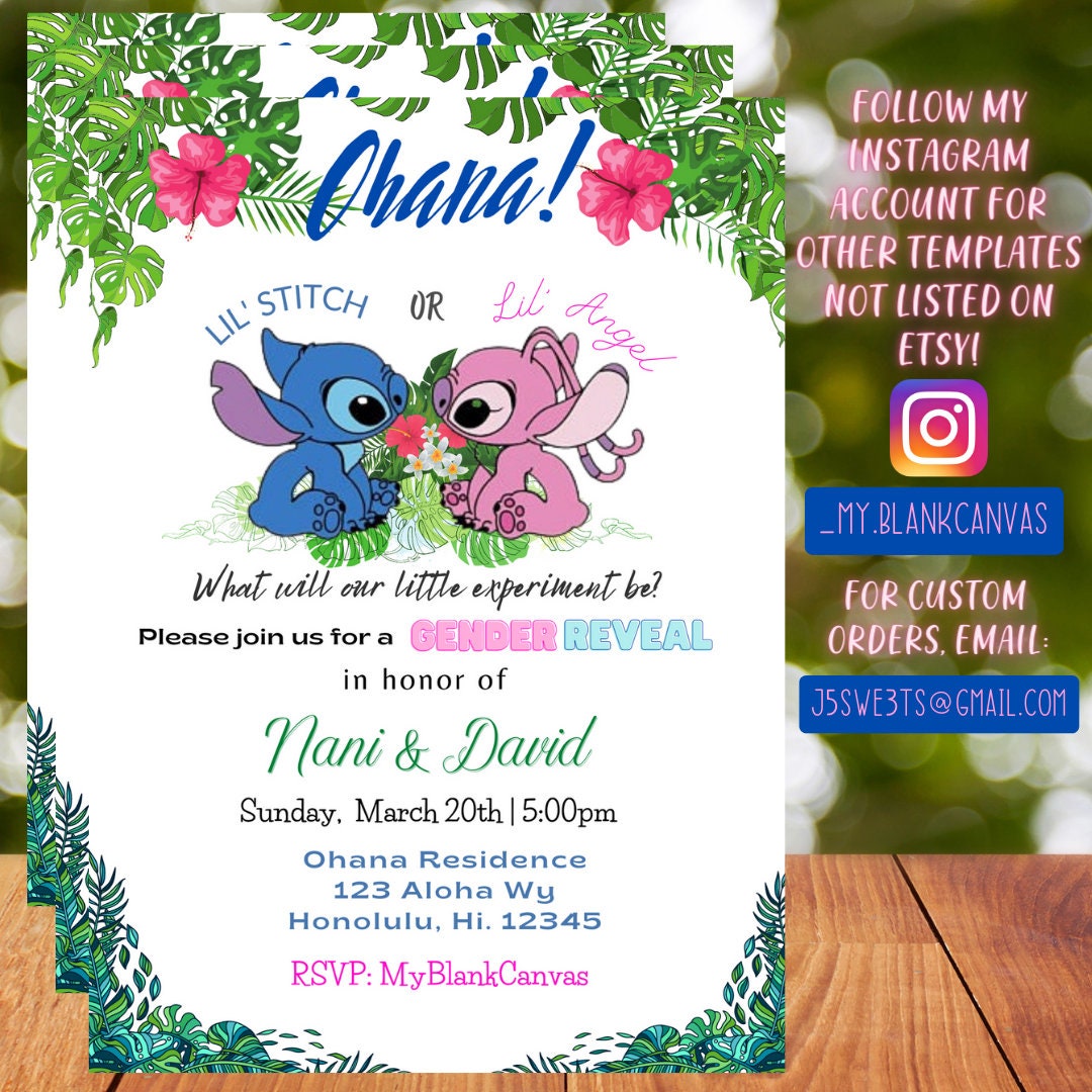 Editable Gender Reveal Invitation Bundles Available Etsy