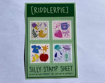 Silly Stamp Sticker Sheet