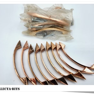 19 MCM Copper Drawer Cupboard Handles, Japan, NOS plus Used.