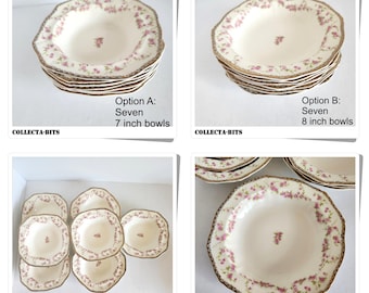 Alfred Meakin Harmony Shape Rose Bower Soup Salad 2 Sizes