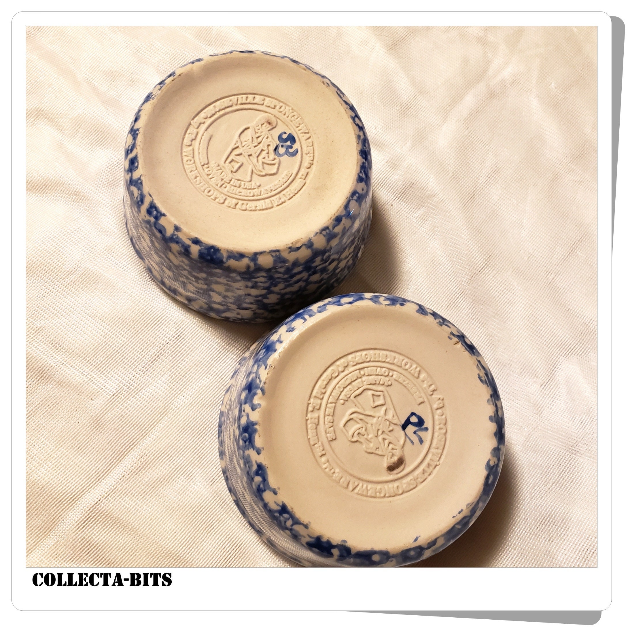 Roseville Spongeware Bowl - qvjtn07