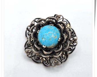 Brevete SGDG Hubble Glass Blue Scarf Clip