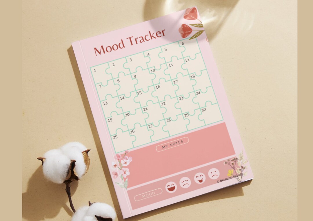Printable Mood Tracker Chart Template, Daily Mood Tracker Pages for ...