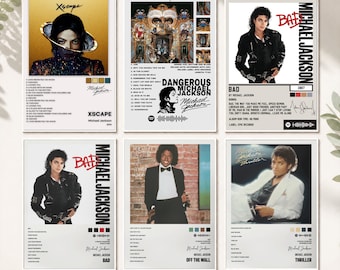 Michael Jackson, Album Art Poster, Print, Music, Tracklist - Collectibles Birthday Gifts
