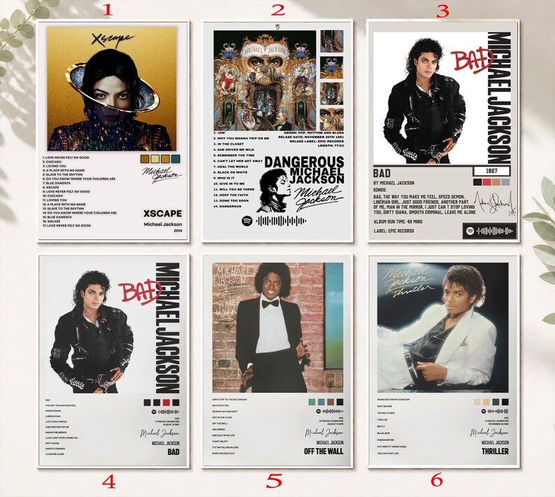 Michael Jackson Album R Michael Jackson, Album Art Poster, Print, Music, Tracklist ...