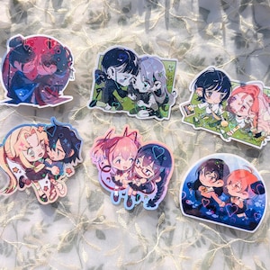 TGSWIIWAGAA Green Yuri Madoka Magica I Love Amy YJWS Bloom into you yuri/ GL Couple Duo Charms 2.2'' [Naklejki winylowe]