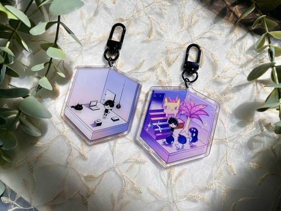 OMORI Game White Space Head Space Diorama [acrylic Keychain 