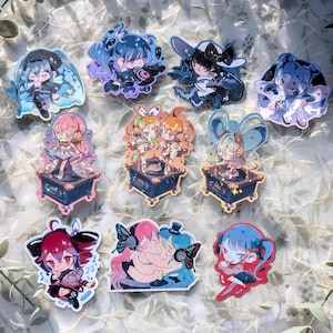 Magnet Miku Luka Teto Symphony Miku Rin Len Project Voltage Flying Ghost Dark Bug Miku Vampire Miku Vocaloid 2'' [Vinyl Sticker]