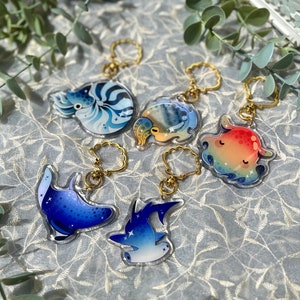 Sea Creatures Mantaray hammerhead Shark Nautilus Dumbo Octopus Cuttlefish 2&#39;&#39;[Acrylic Keychain / Charm]