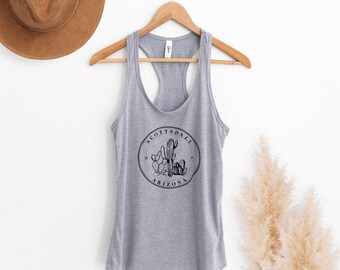 Scottsdale Arizona Tank Top, Scottsdale Arizona Tank, Scottsdale Arizona Cactus Tank Top, Desert Tank Top, Cactus Tank Top