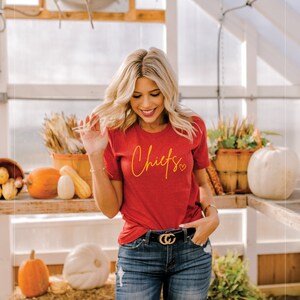 Chiefs Script T-Shirt, Kansas City Cursive T-Shirt, Kansas City Cursive T-Shirt, Chiefs Script T-Shirt