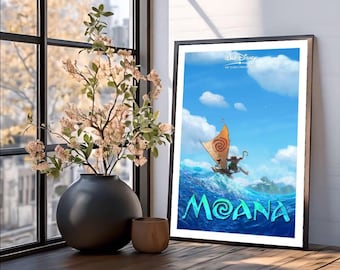 2 moana 2016 disney animated movie poster film wall art