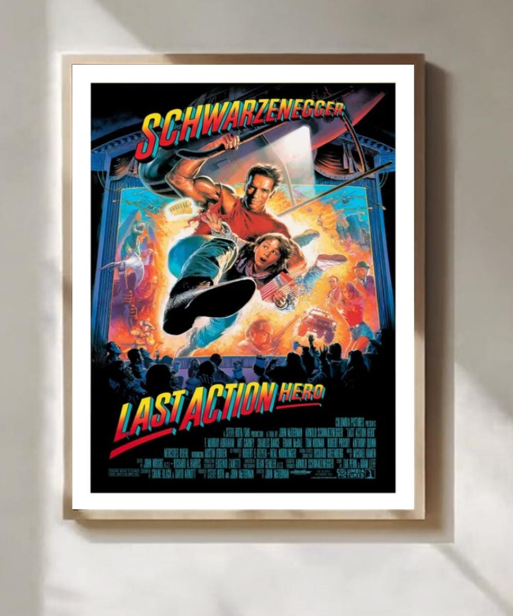 Last Action Hero 1993 Action Comedy Movie Poster Film Wall Art - Etsy