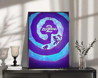 Póster de Zootopia 2, lámina artística de la película, decoración de pared coleccionable de Disney