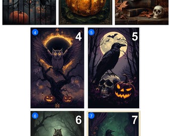 Halloween Raven Poster, Gothic Crow Wall Art, Dark Academia Print, Witchy Halloween Decor, Occult Bird Artwork, Spooky Home Gift