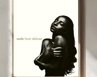Sade Adu Love Deluxe Poster, Sade Music Wall Art, R&B Album Print, Vintage Singer Decor