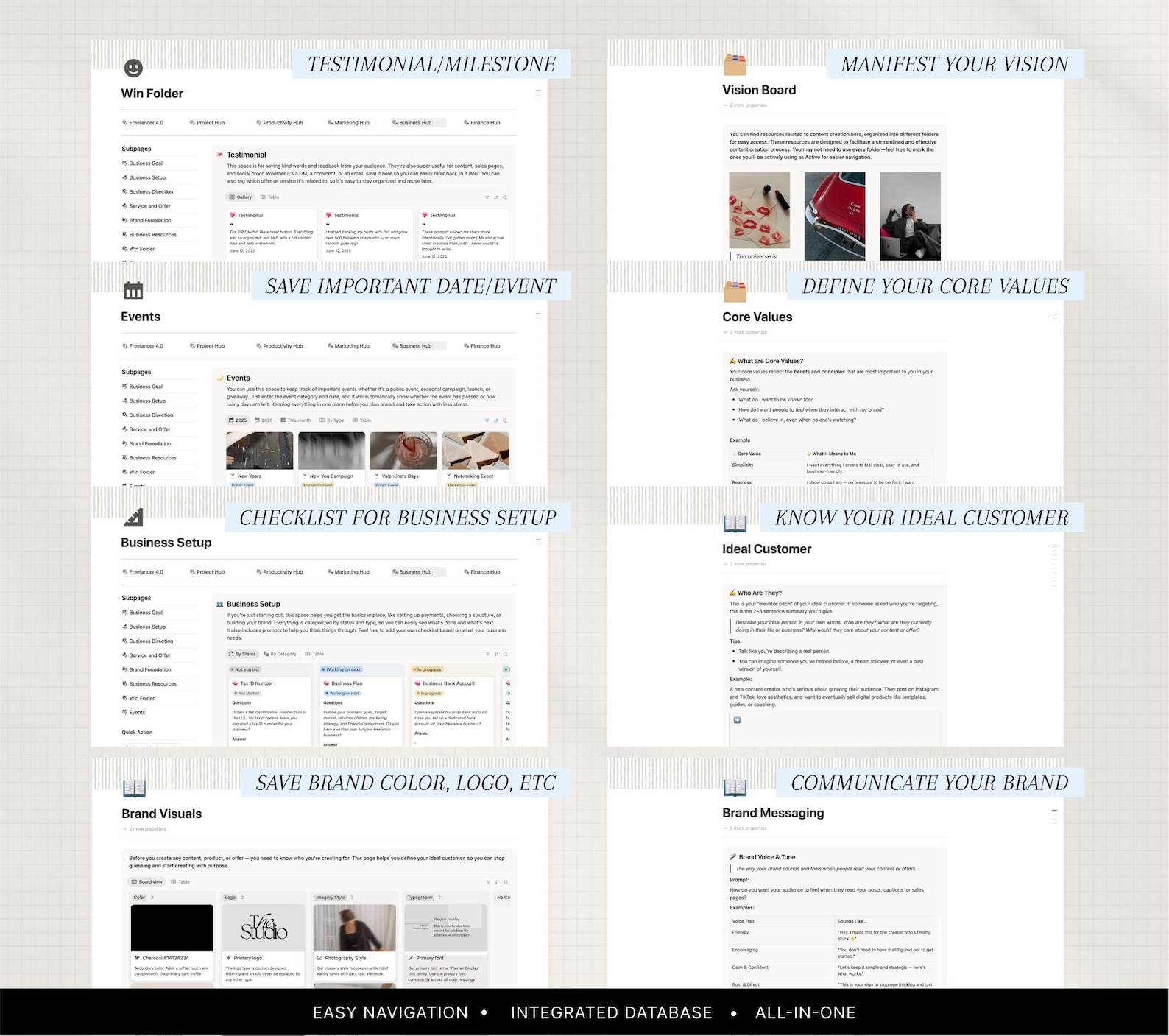 Notion Template Digital Business Planner, Project Management, CRM for ...