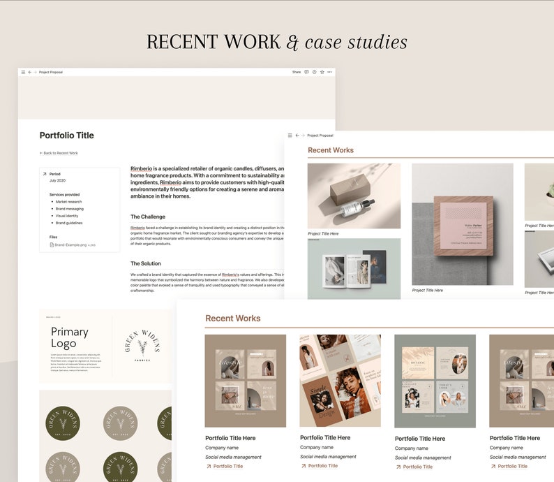May include: Website design for a company called Green Wide Ideas. The website features a logo with a green circle and the text "Green Wide Ideas" in white. The website also features a portfolio of recent work, including a project for a company called Rimberio.
