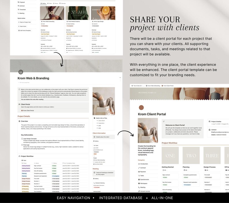 Notion Business Planner Template: Freelancer & Client Portal (Project Management) image 5