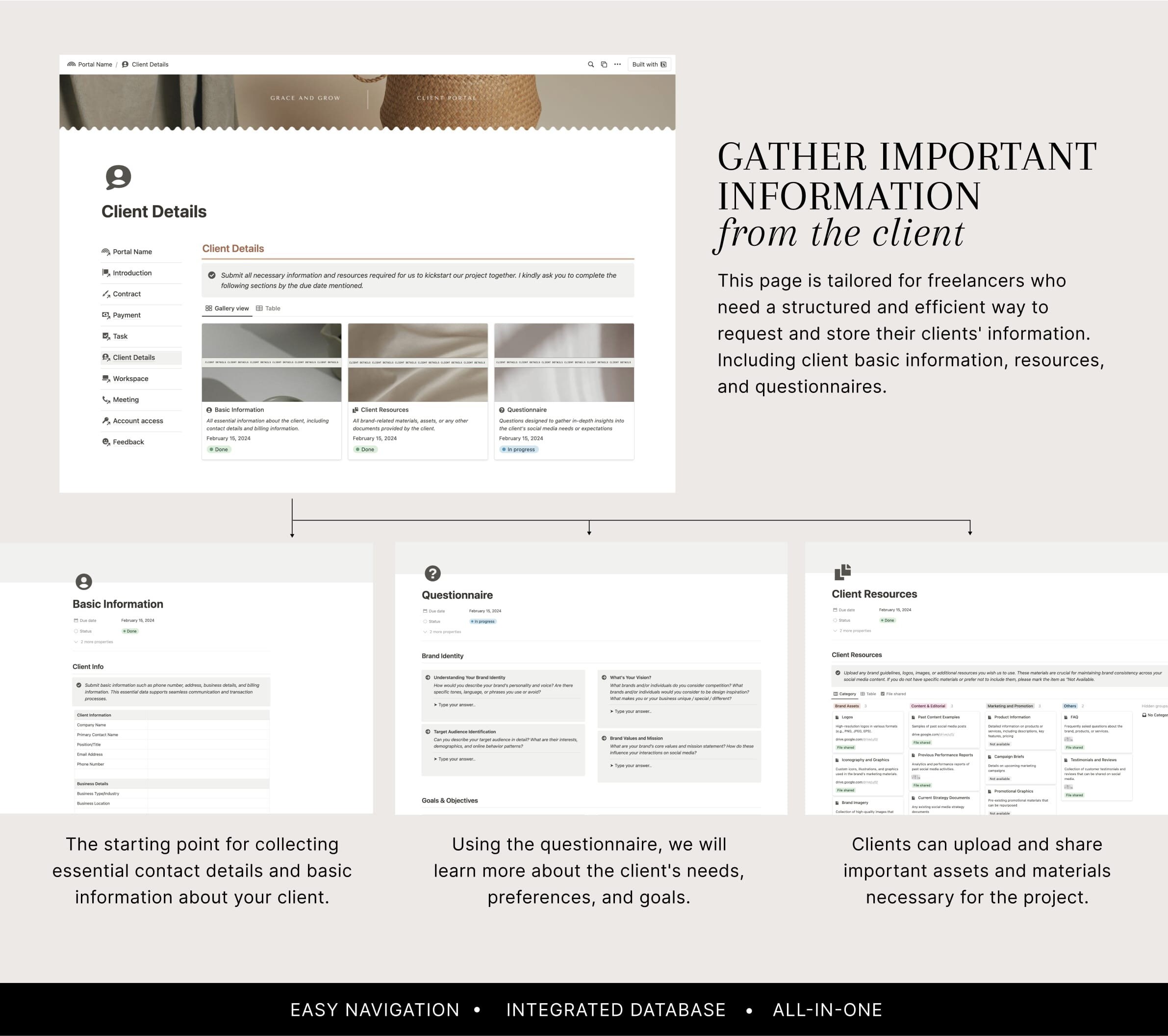 Notion Client Portal Template: Project Management Dashboard (digital ...