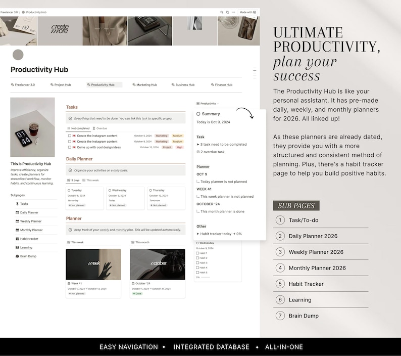Notion Business Planner Template: Freelancer & Client Portal (Project Management) image 7