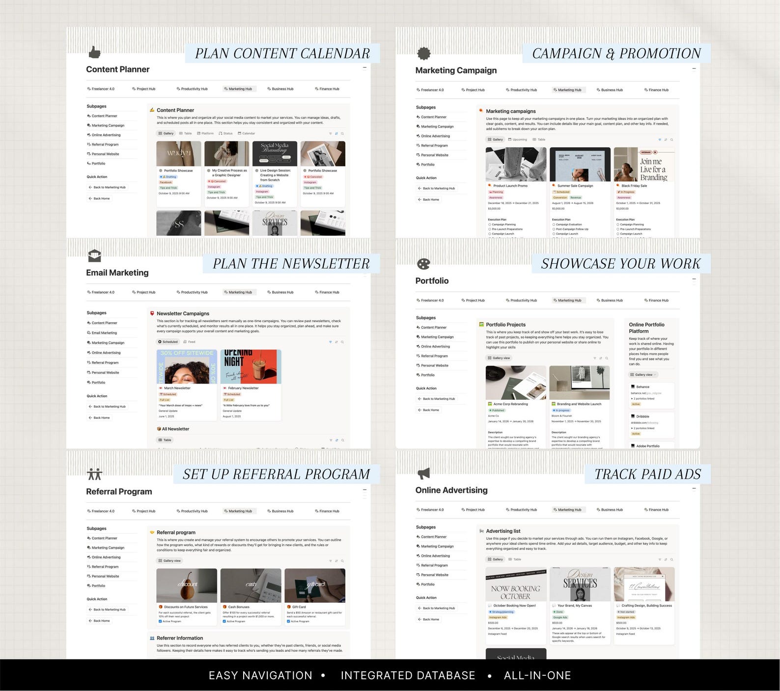Notion Template Digital Business Planner, Project Management, CRM for ...
