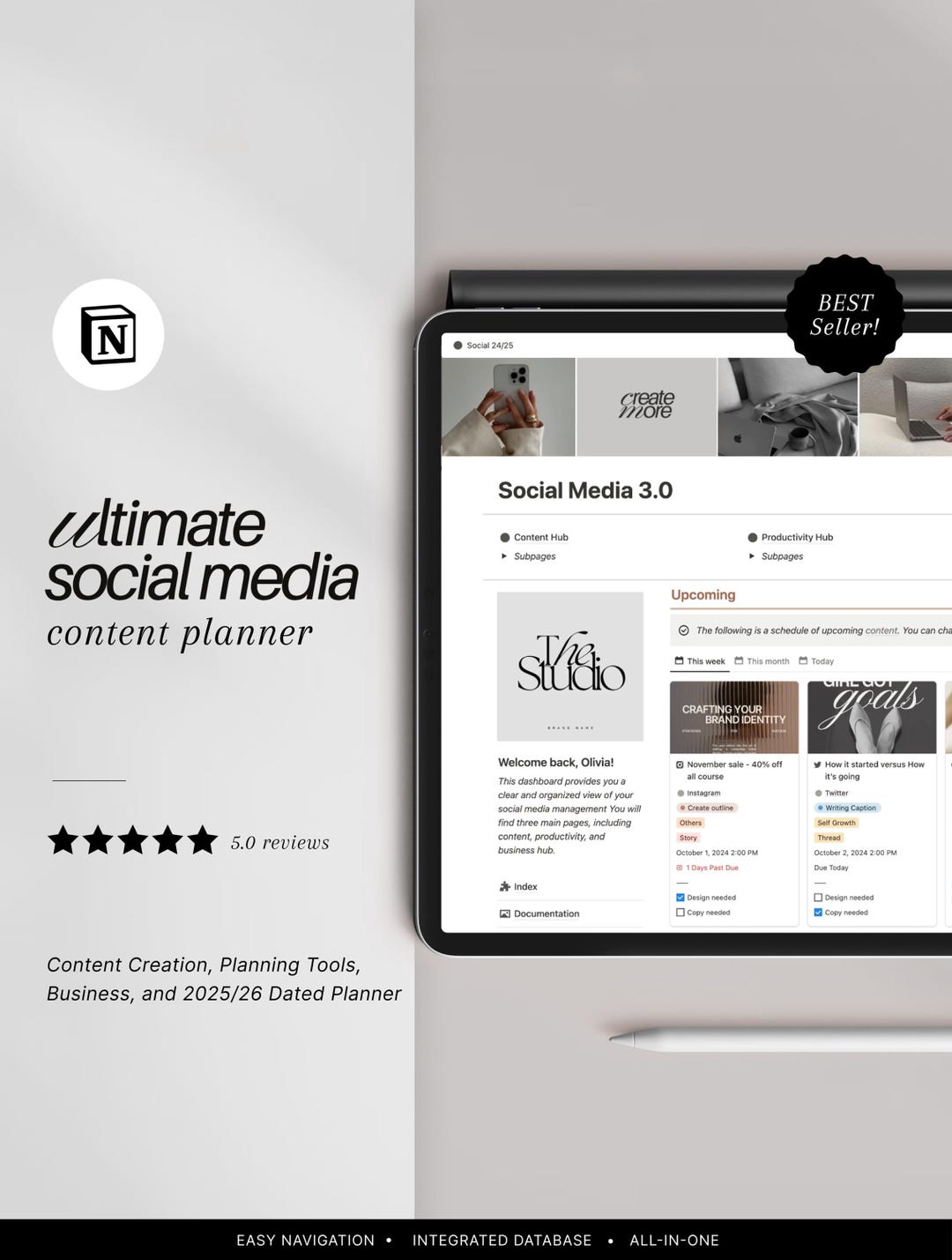 Notion Social Media Planner Template: Ultimate Content Creator System ...