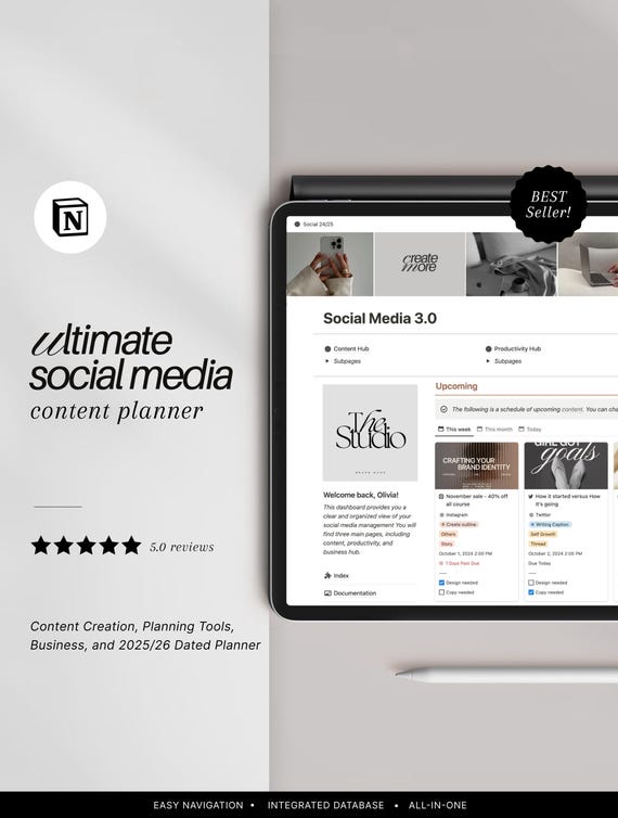 Notion Social Media Planner Template: Ultimate Content Creator System