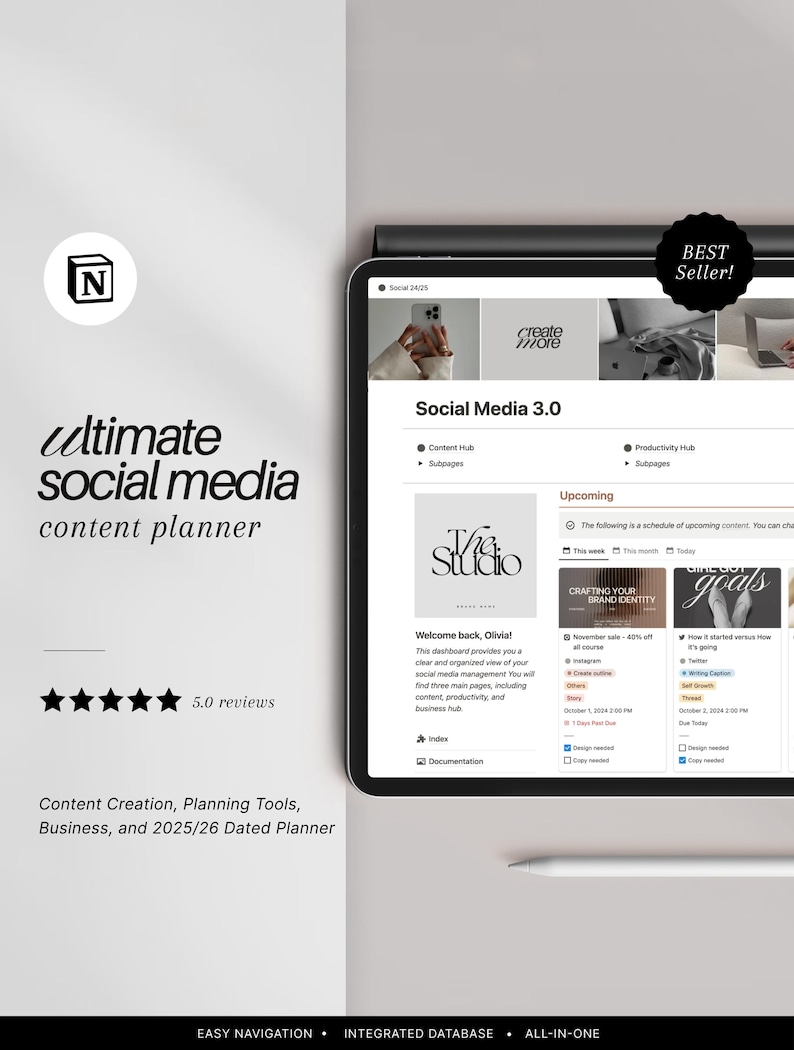 Notion Social Media Planner Template: Ultimate Content Creator System ...