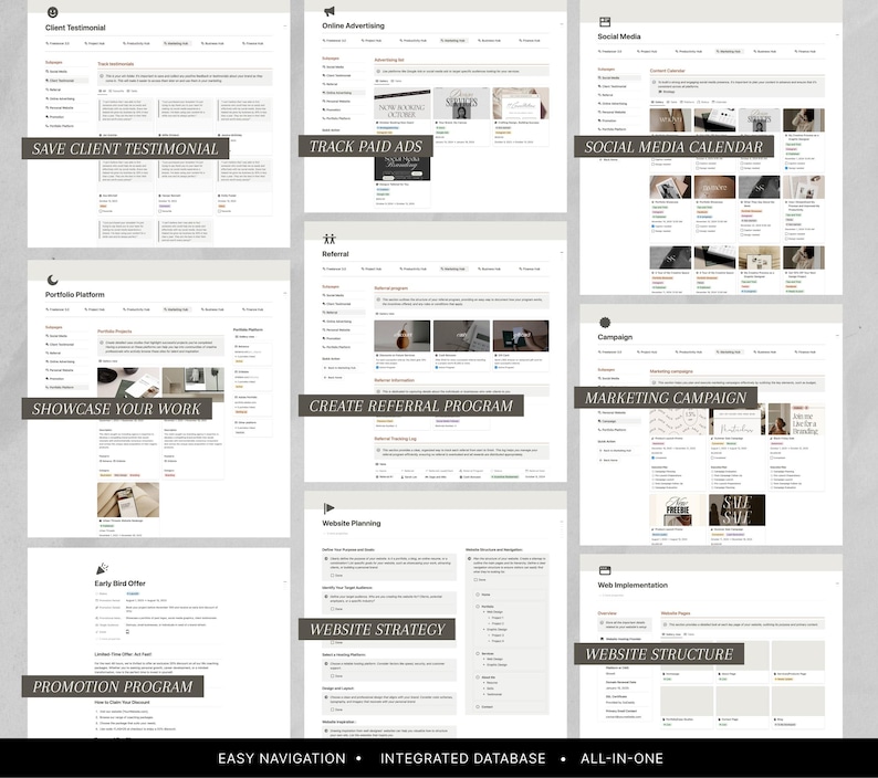 Notion Freelancer Template: CRM, Client Tracker, Business Planner, Project Management image 7