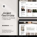 Notion Combined Business Planner Template : Ultimate Freelancer and Client Portal, Notion Work Business Planner, Service Based Template product logo