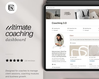 Notion Template: Coaching Business Dashboard & Client Tracker