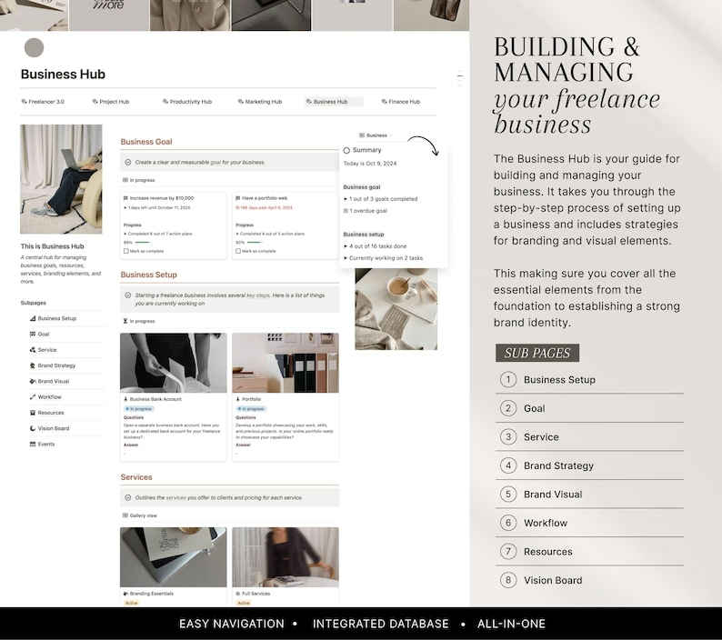 Notion Freelancer Template: CRM, Client Tracker, Business Planner, Project Management image 8