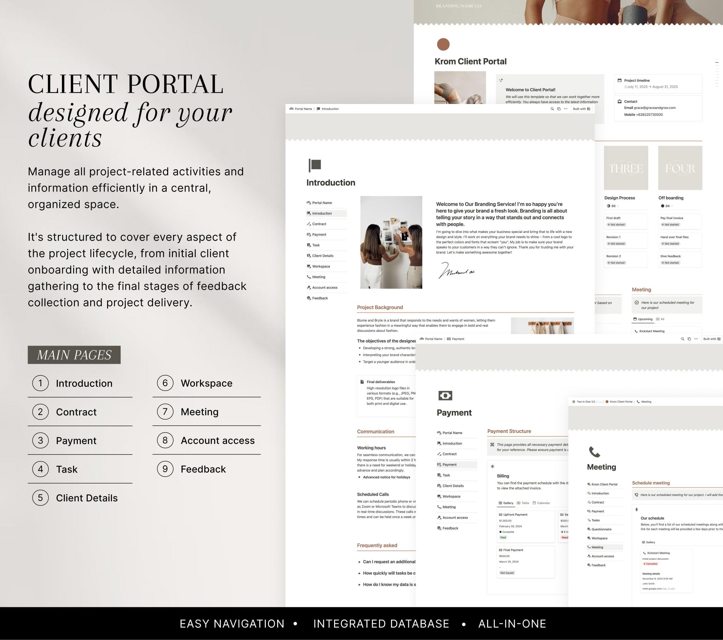 Notion Business Planner Template: Freelancer & Client Portal (project ...