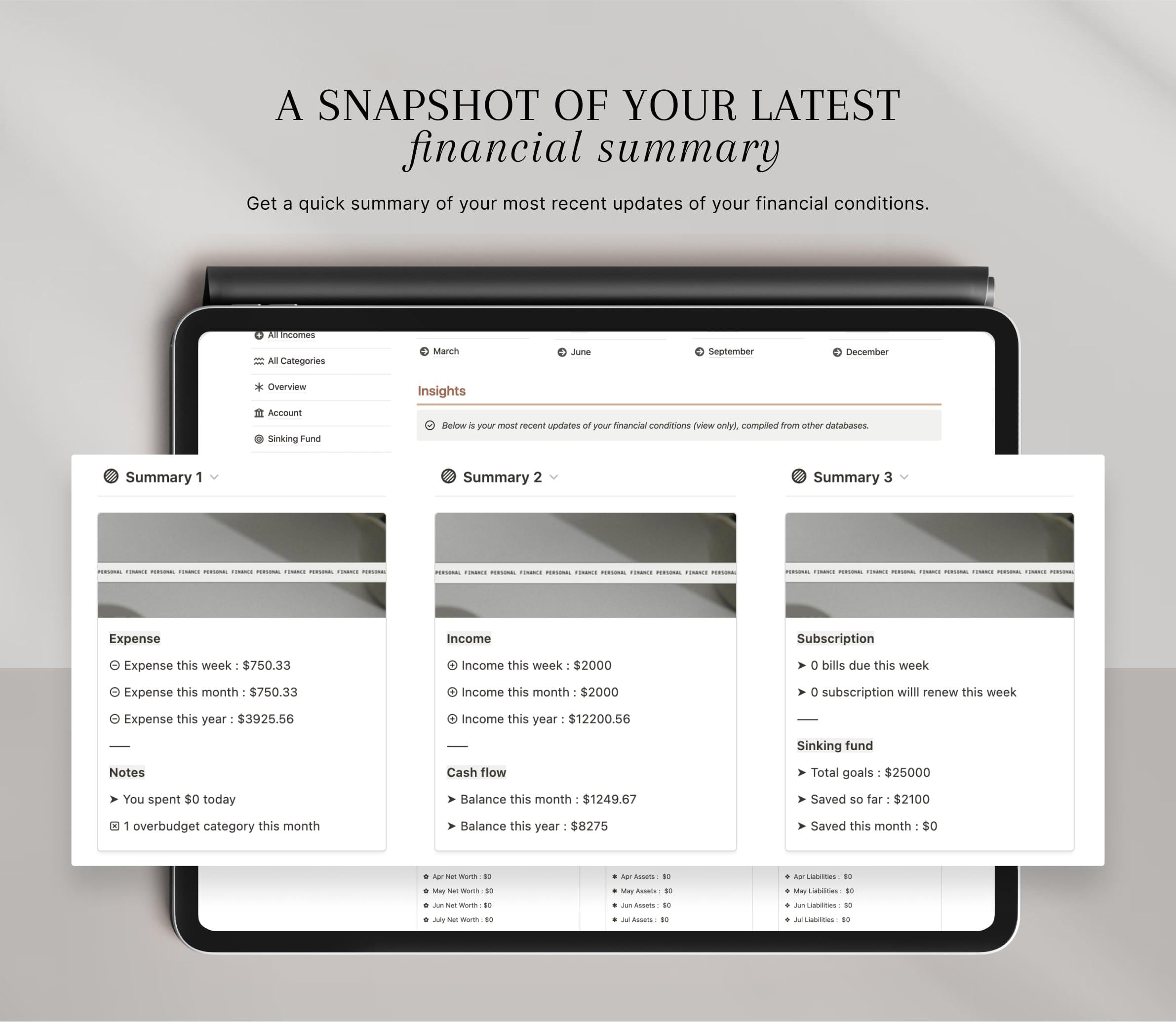 Notion Financial Planner Template: Monthly Budget Tracker (digital ...
