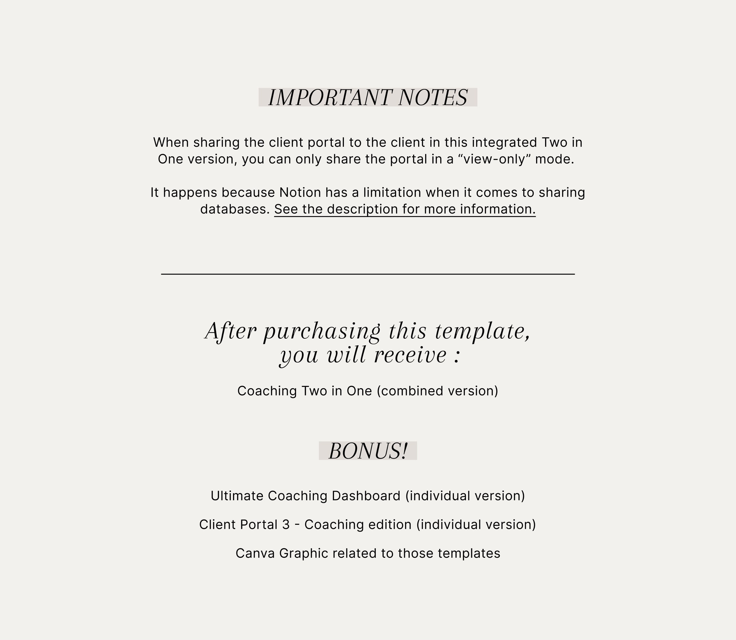 Notion Coaching Business Planner: Client Portal & Dashboard Template - Etsy