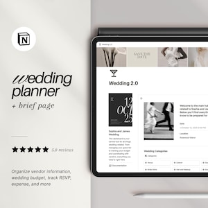 Notion Wedding Planner Template, Budget & To-Do List (Digital Download)
