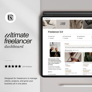 Modèle Notion Freelancer : CRM, suivi des clients, planificateur commercial, gestion de projet