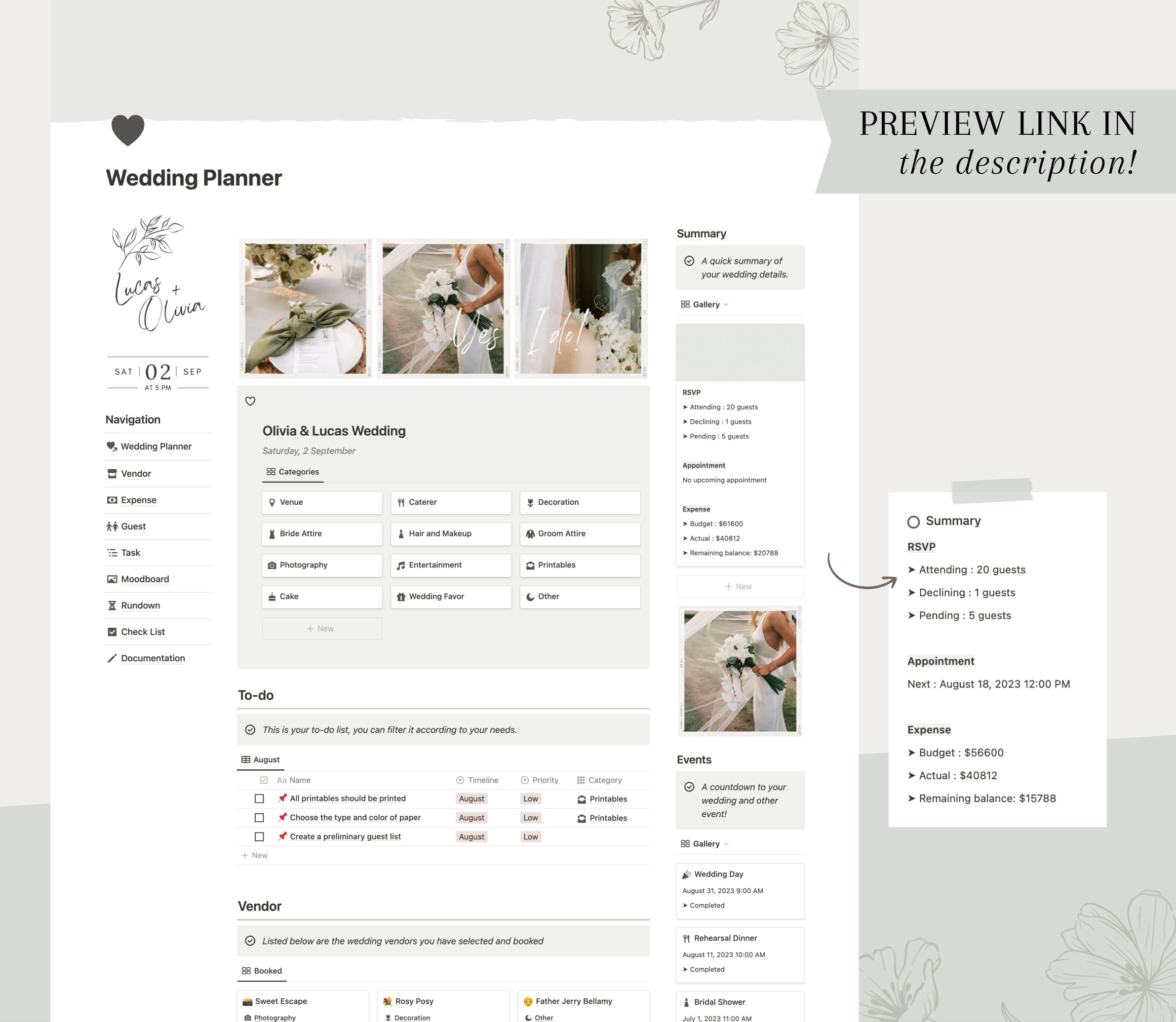Wedding Planner Notion Template Digital Wedding Planner Etsy Wedding Planner Notion Template Digital Wedding Planner Etsy