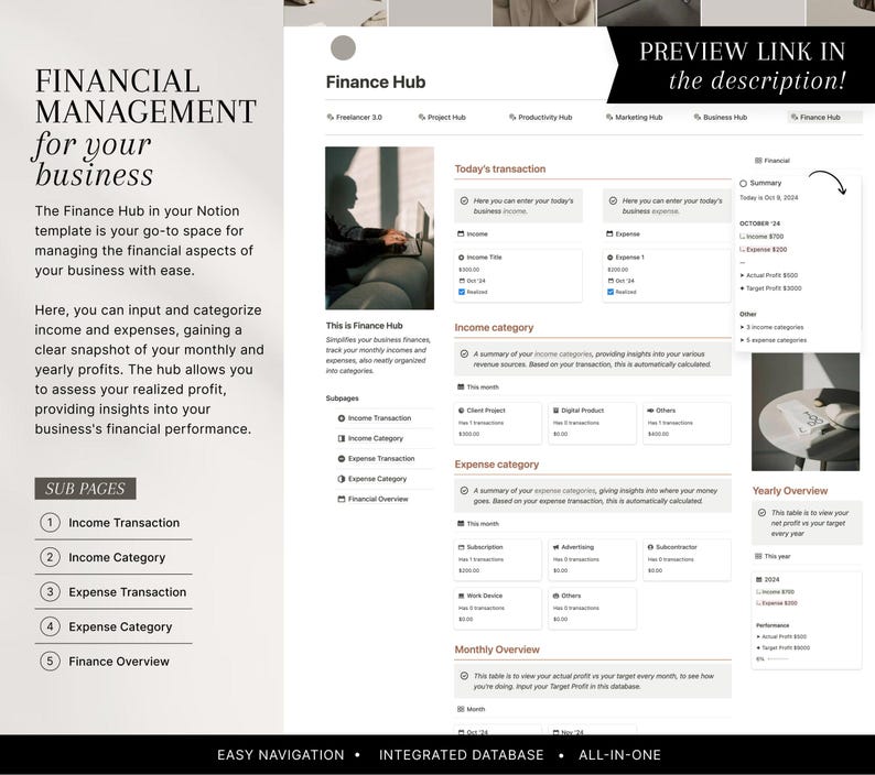 Notion Freelancer Template: CRM, Client Tracker, Business Planner, Project Management image 10