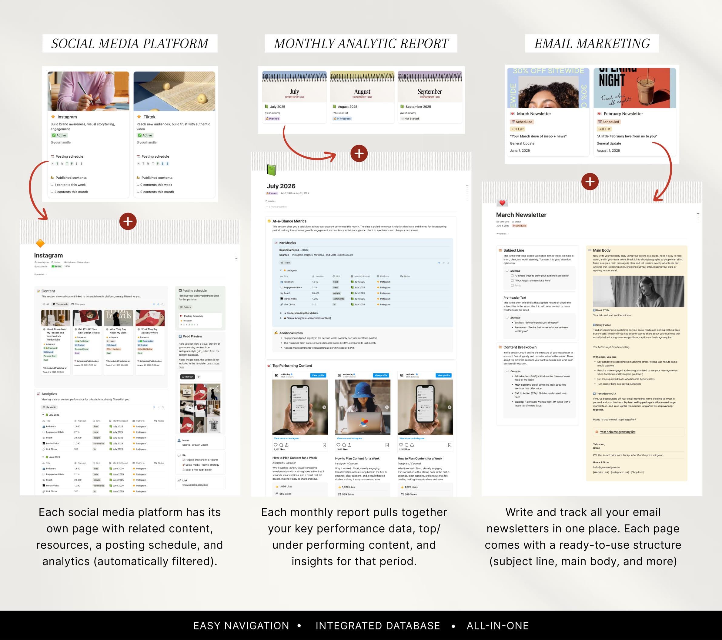 Notion Social Media Content and Business Planner: Content Creator ...