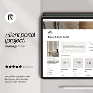 Notion-clientportalsjabloon: projectmanagementdashboard (digitale download)
