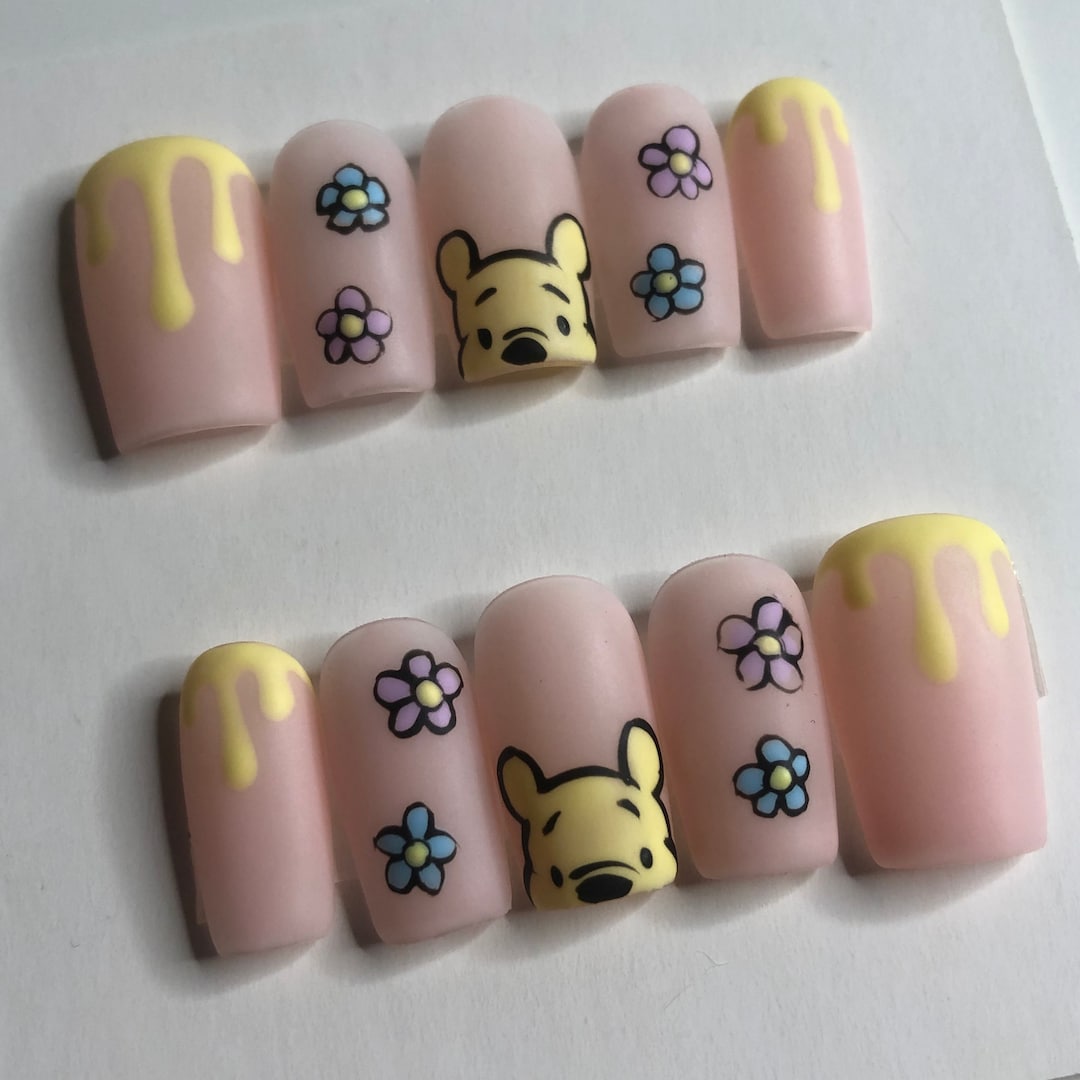 Winnie the Pooh Press on Nails Spring Nails Baby Shower