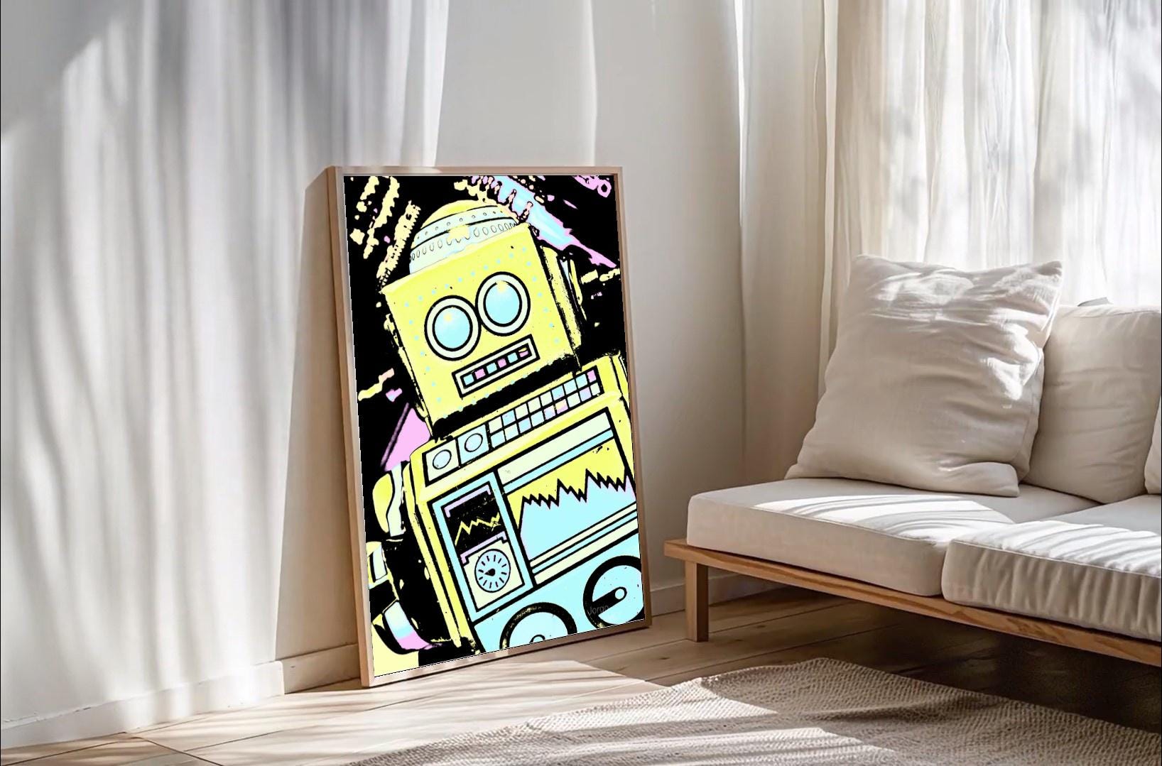 Bionic Comic Bot Poster Futuristic Robot Comic Style Wall Art - Etsy
